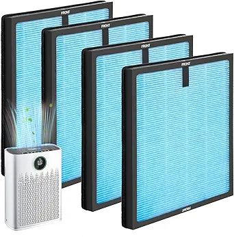 4 Pack H13 True HEPA Filter Compatible with ECOSELF HAP603 HAP603WF Air Purifier, 3-in-1 Filtration with Activated Carbon, 99.97% Efficient for Dust, Pollen, Pet Dander, Smoke, Formaldehyde & Odors
