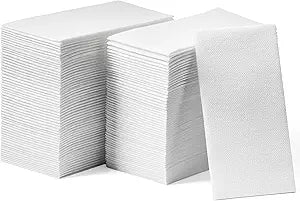 Lintext Disposable Linen-Feel Guest Towels - 12" x 17" Cloth-Like Hand Towels - Soft And Absorbent Paper Napkin For Bathroom, Kitchen, Or Event [Extra-Soft - Pack of 200]