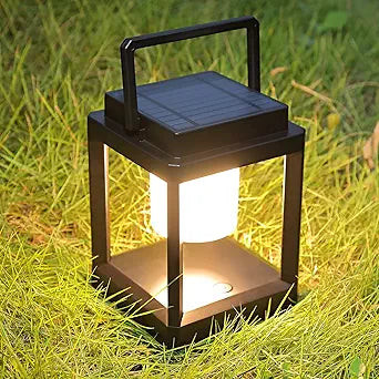 Outdoor Table Lamp, Brightness LED Nightstand Lantern, Portable Rechargeable Solar Lamp Waterproof, Touch Control Outdoor Lamps Cordless Lights Decorative for Patio/Walking/Reading/Camping