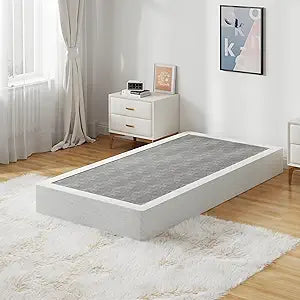 Snaye Twin Box Spring Bed Base 9 Inch, 1500lbs Heavy Duty Box Spring Twin Size Metal Mattress Foundation, Tool-Free Easy Assembly, Noise Free