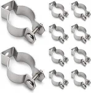 OHLECTRIC OL-89399 Zinc Plated Steel 2" EMT Conduit Hanger with Bolt- Ideal for Rigid and EMT Conduit Mounting to Surfaces, Insulated Supports or Threaded Rods- Pack of 10