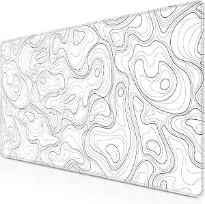 Canjoy Gaming Mouse Pad, 35.4x15.7in Topographic Large Mouse Pads for Desk