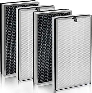 112 Replacement Filter | Perfect Compatibility with MA Air Purifier 112 Series | 3 in 1 with Pre-filter, High-Efficiency Core Layer and Activated Carbon | 4 PACK