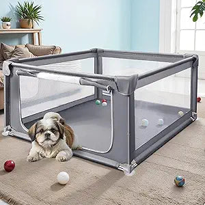 48x48x26 Inch Dog Playpen for Puppies and Small Dogs, Foldable Portable Indoor Pet Fence with Gate,Dog Play Enclosure