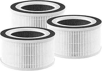 Nispira 3-in-1 True HEPA Filter + Carbon Compatible with AFLOIA FILLO, HALO, MOOKA Allo Air Purifier, Honati, Miroco, Vanaheim and Saki Air Purifier, 3 Packs
