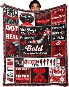 Sisterhood Love Blanket  Elephant Wisdom Throw for Empowered Black Women  African American Queen Gift for Friends, Moms, and Daughters  60"x50" Cozy Fleece