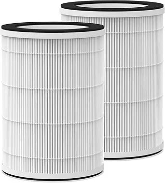 2 Packs HAP606 HAP609 Replacement Filter for XenonLab VisionAir/FreAire HAP606 & ECOSELF HAP609 Air Purifier, 3-Stage Design with Activated Carbon, HEPA Pre-filter, Air Filter for Home Large Room