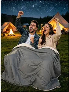 Heated Blanket Battery Operated, 12V Portable Electric Heated Shawl Throw,Heating Outdoor Camping Blanket (Gray Green, 50''X70'')