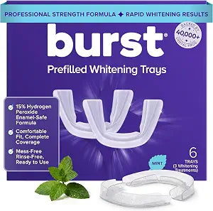 BURST Prefilled Teeth Whitening Trays (6 Trays/3 Treatments) | Gel Trays