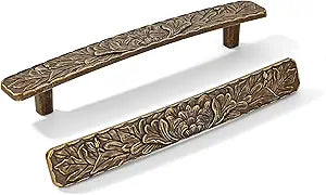 6 Pack 5 inch Antique Brass zinc Alloy Hardware Vintage-Antique-Bronze Cabinet Drawer Handle is Suitable for Sideboard, Jewelry Box, Kitchen and Bathroom Furniture Cabinet Pulls