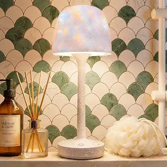 Splash-Proof Shower Lamp, 15H Rechargeable, White