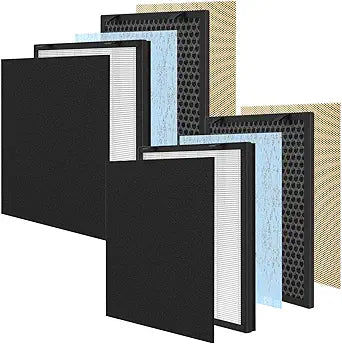 2 Packs 718 630 Replacement Filter Compatible with Okaysou (OKSOU) Apollo 630 S630 / Apollo 718 Air Cleaner Purifier with 5 Stages Filtration of Premium Filterand Activated Carbon Filters