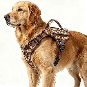 Tactical Dog Harness for Large Dogs, No Pull Military Service Dog Vest with Handle&Molle, Heavy Duty Reflective Adjustable Harnesses for Training Walking Hiking German Shepherd Golden Retriever