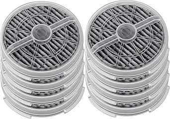 GL2103 Filter Replacement Compatible with RIGOGLIOSO, JINPUS, LTLKY, Frida Baby, Meleden,SY900S and More Air Purifiers, 4 Inch 3-in-1 Activated Carbon and True Filters (8-Pack)