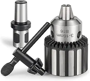 HD Chuck HEAVY DUTY 5/8" (16mm) Magnetic Drill Chuck with 3/4" Weldon Shank Adapter Key Type Chuck Converter Tool for Drill Press (B16)