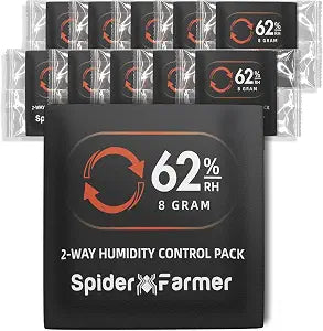 Spider Farmer 62% RH 8g Size Two-Way Humidity Control Packs, 10 Packs