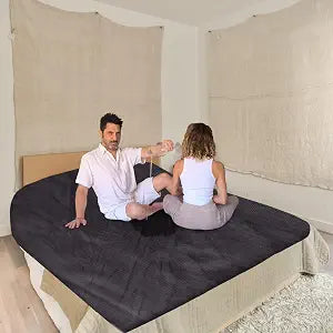 Sacred Weapon Bamboo Waterproof Blanket for Bed Intimacy  Cooling Intimacy Blanket  Love Throw for Couples  Manta Impermeable para la Intimidad  Breathable Sustainable King 80x90 Charcoal