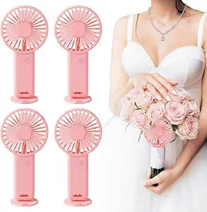 4 Pcs Bridal Hand Bouquet Fans Wedding Mini Portable Fans