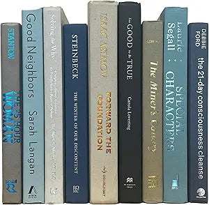 Decorative Accent for Home Decor  Real Books by Color Interior Styling Piece for Bookshelf, Coffee Table, Design Display (Set of 11, Custom 13)