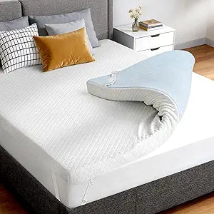 IULULU 4 Inch Mattress Topper Twin XL Size with Removable & Washable Cover, Ventilated Gel Infused Memory Foam Bed Topper in a Box, Plush Comfort, Pressure Relief, CertiPUR-US Certified