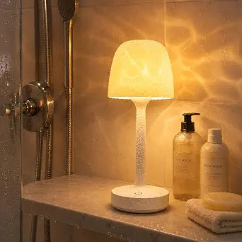 Shower Lamp, Waterproof Rechargeable Ocean Wave Projector for Spa