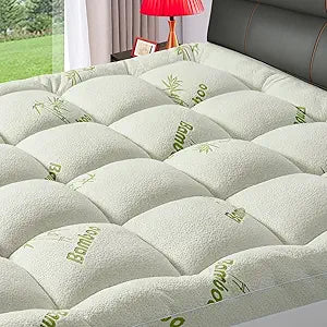 PATSBA Premium Viscose Made from Bamboo RV King Size Mattress Topper for Back Pain, Quilted Fitted Extra Thick Mattress Pad,Pillow Top Mattress Cover with Deep Pocket Up to 21 Inches72 * 80inch