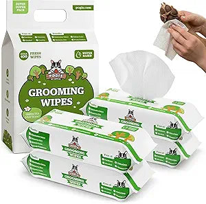 Pogis Dog Wipes  Hypoallergenic Pet Wipes for Paws, Body & Butt  Cleaning & Hydrating, Green Tea Scent, 400 Count