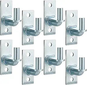 Dunzy 8 Pcs Wall Mount Gate Hinges, Heavy Duty Wall Plate Hinges for Farm Gates, Mount Gate Hinge with 5/8 Hinge Pin Outdoor Chain Link Fence