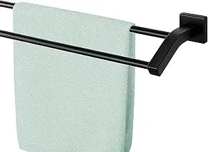 Alise Double Towel Bar, 28 Inch Towel Rack for Bathroom Wall Mounted, SUS304 Stainless Steel Bathroom Towel Holder Joining Process Towel Rail for Bathroom,Matte Black