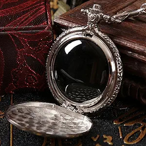 Scrying Mirror, Mini Black Obsidian Mirror Witch Witchcraft for Divination, Meditation, Witchy Gifts, Silver Finish