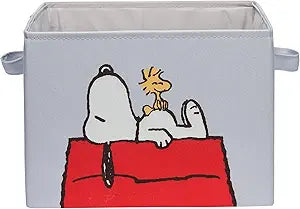 Lambs & Ivy Snoopy Foldable/Collapsible Storage Bin/Basket Organizer w/ Handles
