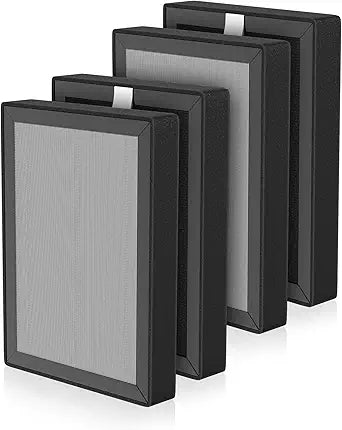 KCA02 Replacement Filters Compatible with Kalado KCA02 Air Purifier, 3-in-1 Filtration System (Pre-filter, Activated Carbon Filter, Premium Filter), 2-Set (4 Filters)