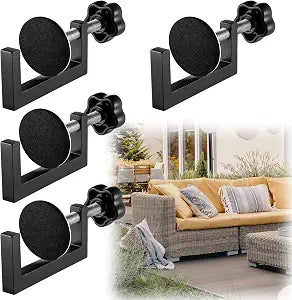 Yaocom 4 Pcs 2.36 in Adjustable Sectional Couch Connectors Outdoor Patio Furniture Clips Sectional Couch Clips Rattan Furniture Clamps Wicker Chair Fasteners Outdoor Fasteners Connector