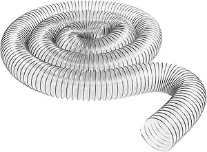 4 inch diameter x 10 foot long Ultra Flex Clear Vue Heavy Duty PVC Dust Debris and Fume Collection Hose MADE IN USA!