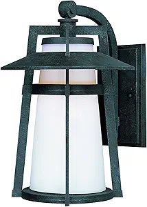 Maxim Lighting Calistoga 1-Light Outdoor Wall Light | Adobe Finish | Modern Outdoor Light Fixture | Ideal for Porches, Patios & Garages | Home Decor Light Fixture | Calistoga Collection | 3534SWAE