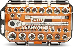 GEARWRENCH 36 Piece 3/8 Drive 72-Tooth 12 Point Drive Mechanics Tool Set | GW72SWS38