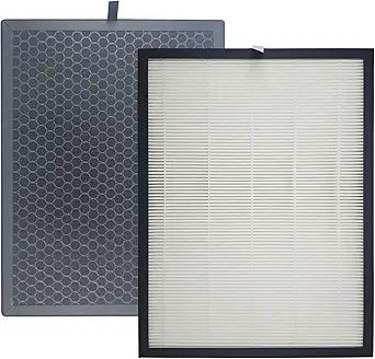 FY1410 HEPA Filter Replacement Set Compatible with Philips 1000/1000i Air Purifier Replace AC1215 AC1213 AC1212 AC2729,FY1410/FY1413 HEPA Filter and Activated Carbon - 2 Pack
