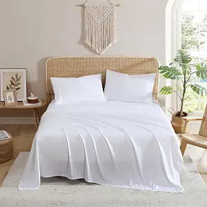 Indigo Ink Twin 3-Piece Microfiber Bed Sheet Set, Bright White
