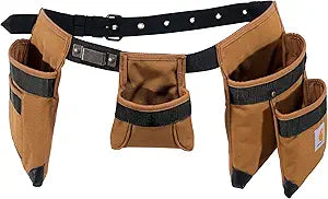 Carhartt Padded Tool Belt, Rugged Tool Belt with Tool & Fastener Storage Pockets, 7 Pocket, Carhartt Brown