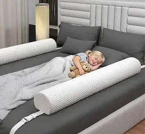 [2-Pack] Premium Bed Bumpers for Toddlers with Adjustable Straps, Bed Rail For Toddlers, Toddler Bed Rail for Full Size, Twin, Queen & King Bed Size, Toddler Bed Rails