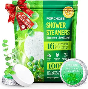 POPCHOSE Shower Steamers Aromatherapy 16 Pack, Gifts for Women & Men