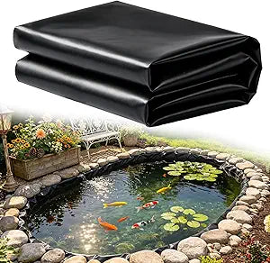 10x15FT Pond Liner for Outdoor Ponds, Heavy Duty Fish Pond Liner, Waterproof & UV Resistant Koi Pond Liner, Flexible Cut-to-Fit Plastic Liner for Backyard Pond, Garden Pond, Raised Bed & Waterfall