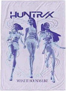 Jay Franco Kids Plush Throw Blanket  Ultra Soft Cozy Plush Fleece for Bed, Couch, Sofa, Home Dcor, Official Licenseds Huntrix, Purple - Kpop Demon Hunters, 60x90 - Large Blanket