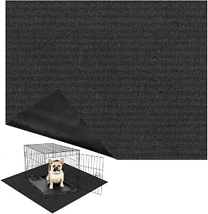 46" X 60" X 0.23'' Mat for Under Dog Crate, Non-Slip Rubber Kennel Mat for Crate to Protect Floors Extra Large Washable Absorbs Urine Dog Playpen Mat