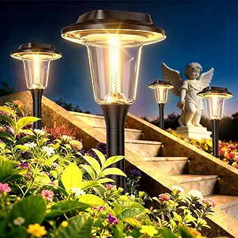 2026 New Solar Pathway Lights Outdoor 8 Pack Solar Lights Outdoor Waterproof IP65 Upgraded Bright LED Auto On/Off Modern Garden Lights Solar Powered Light for Yard Lawn Walkway Driveway Patio Decor