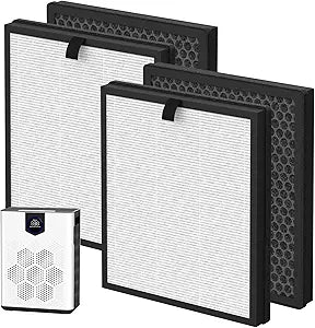 4-Pack AP303 AP304 Replacement Filter Compatible with DAYETTE AP303/AP304/AP305/AP308/AP405 Air Purifiers and FRESHDEW AP303/304 Air Purifiers