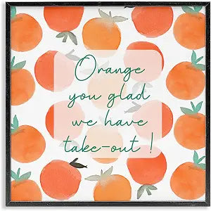 Orange You Glad Citrus Still Life, 12 x 12 Inch Framed Gicle Print