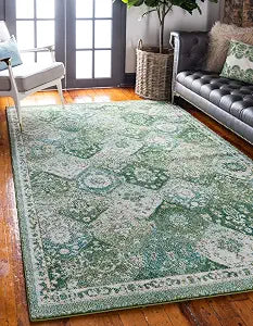 Unique Loom Penrose Collection Area Rug - Blake (2' 2" x 3' 1" Rectangle, Green/ Beige)
