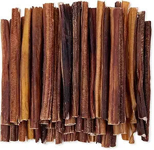 GigaBite Bully Sticks for Dogs All Natural Beef Pizzle Dog Chews, Odor & Rawhide Free Dog Treats, Long Lasting High Protein Chews Digestible Dental Dog Treat - Sticks (Half-cut 6"), Pack of 80