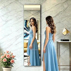 4-piece Glass Full Length Wall Mirror Tiles, 10  10 inch self-Adhesive Frameless Small Mirror Brick, Suitable for Home Gyms, bedrooms, Doors, and Bathroom Glass Mirrors (4Pcs 10 * 10)